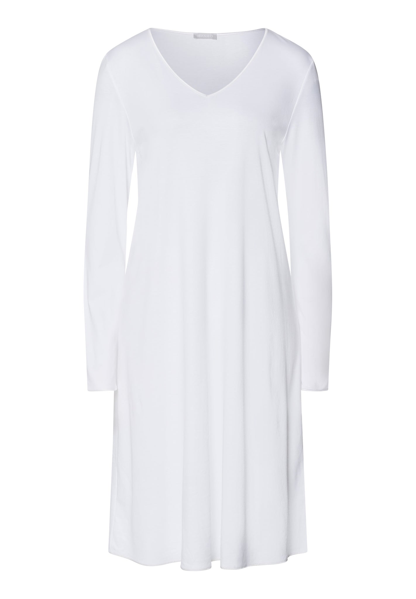 Cotton Silk V-Neck Cotton Nightgown | White 74815-101