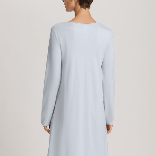 Cotton Silk V-Neck Cotton Nightgown | Powder Blue 74815-2512