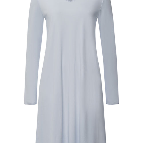 Cotton Silk V-Neck Cotton Nightgown | Powder Blue 74815-2512