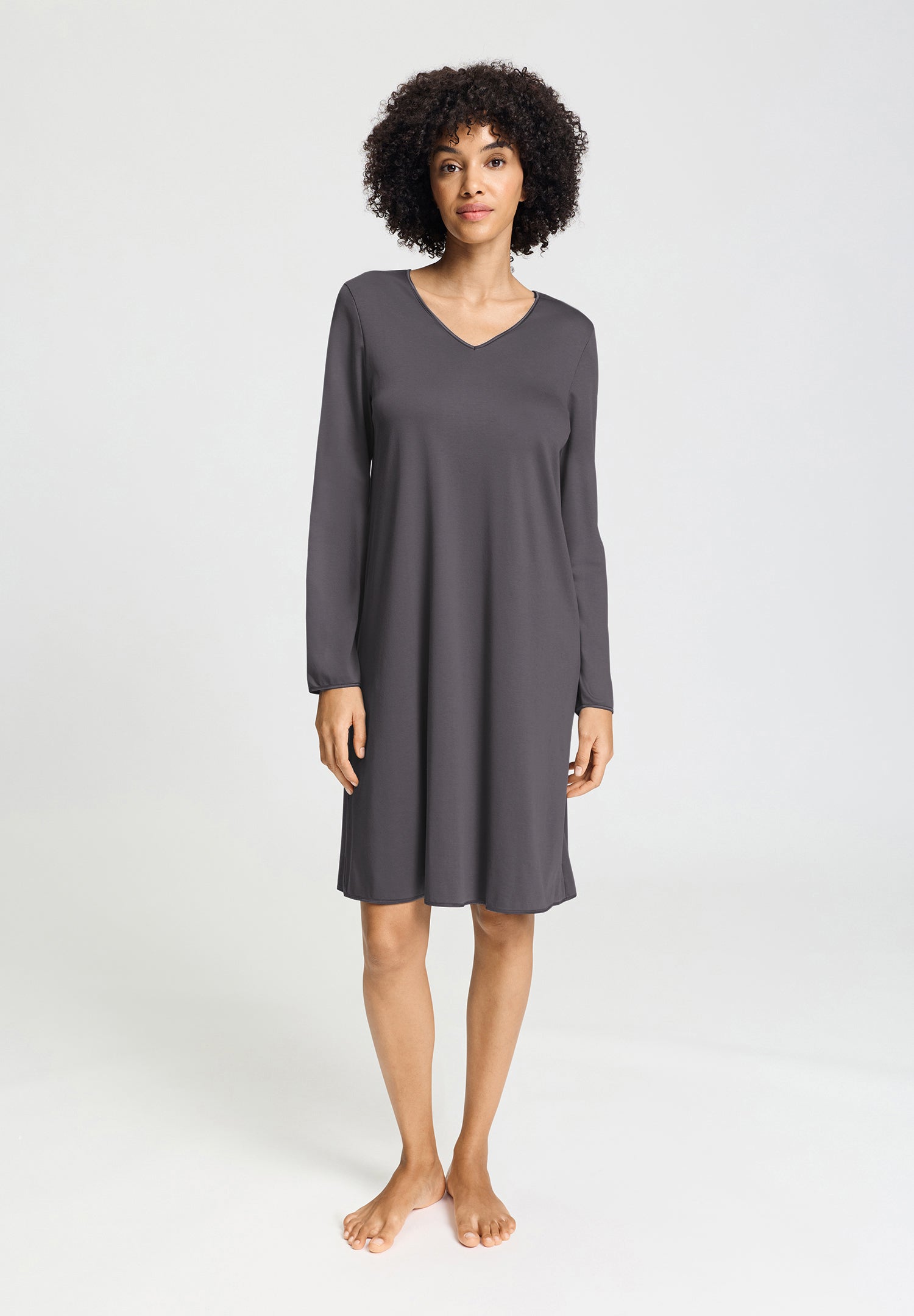 Cotton Silk V-Neck Cotton Nightgown | Boulevard 74815-2687