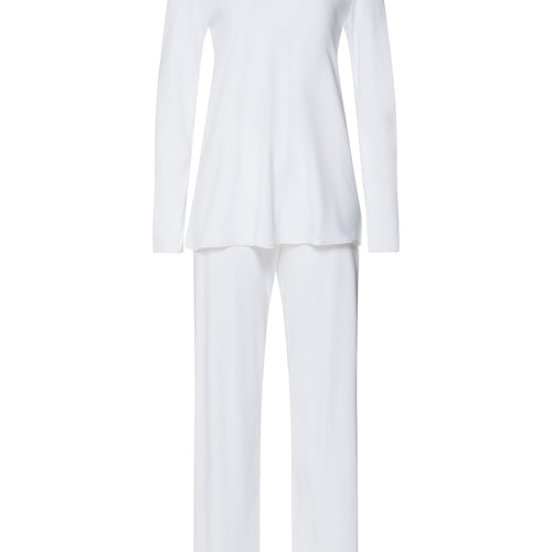 Cotton Silk V-Neck Cotton Pajama Set | White 74816-101