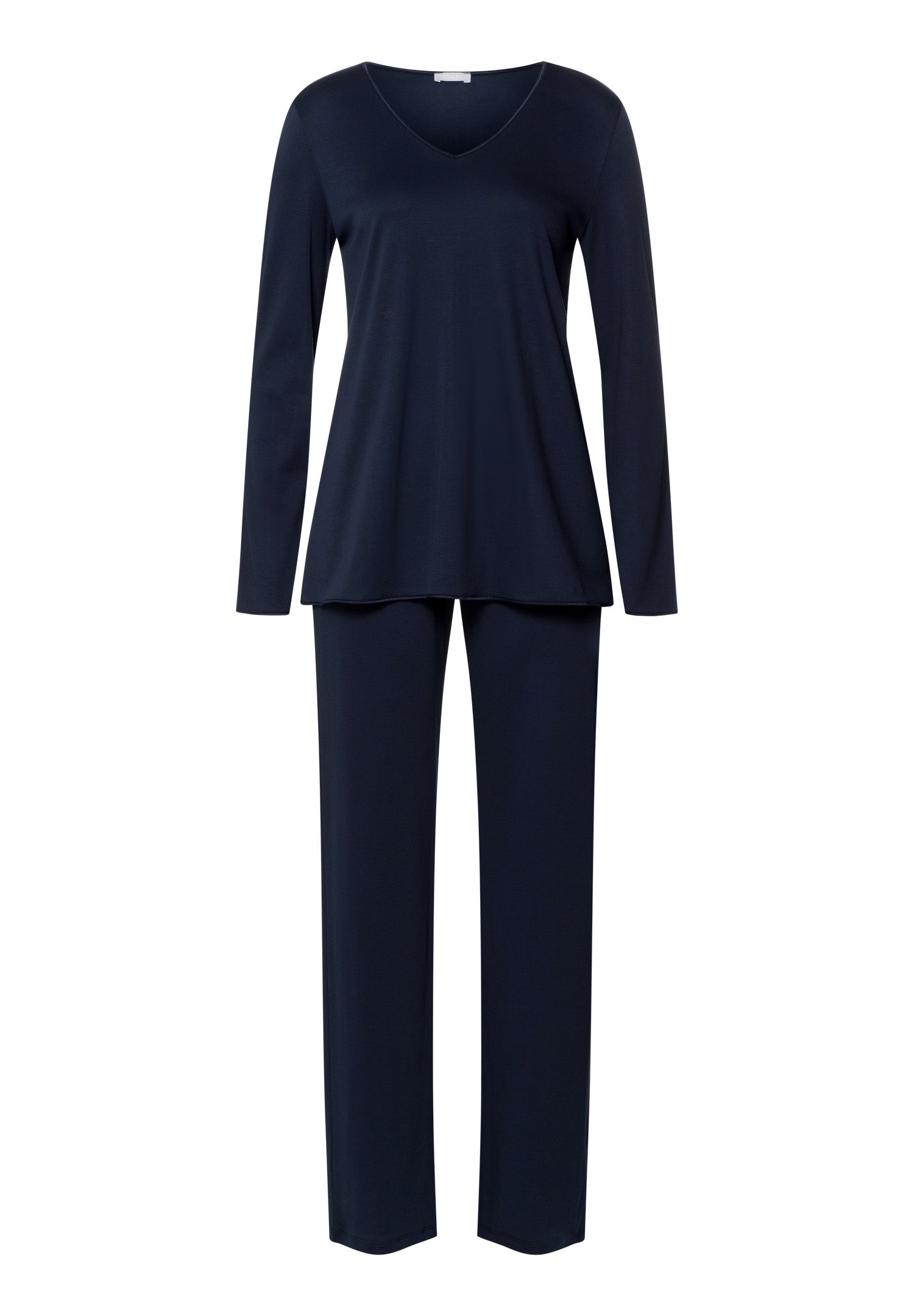 Cotton Silk V-Neck Cotton Pajama Set | Deep Navy 74816-1610