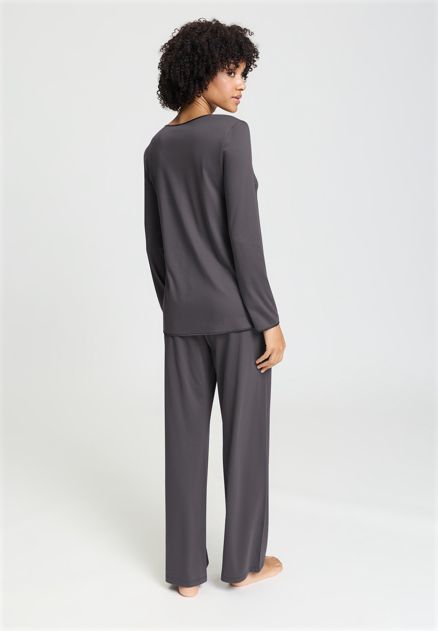 Cotton Silk V-Neck Cotton Pajama Set | Boulevard 74816-2687