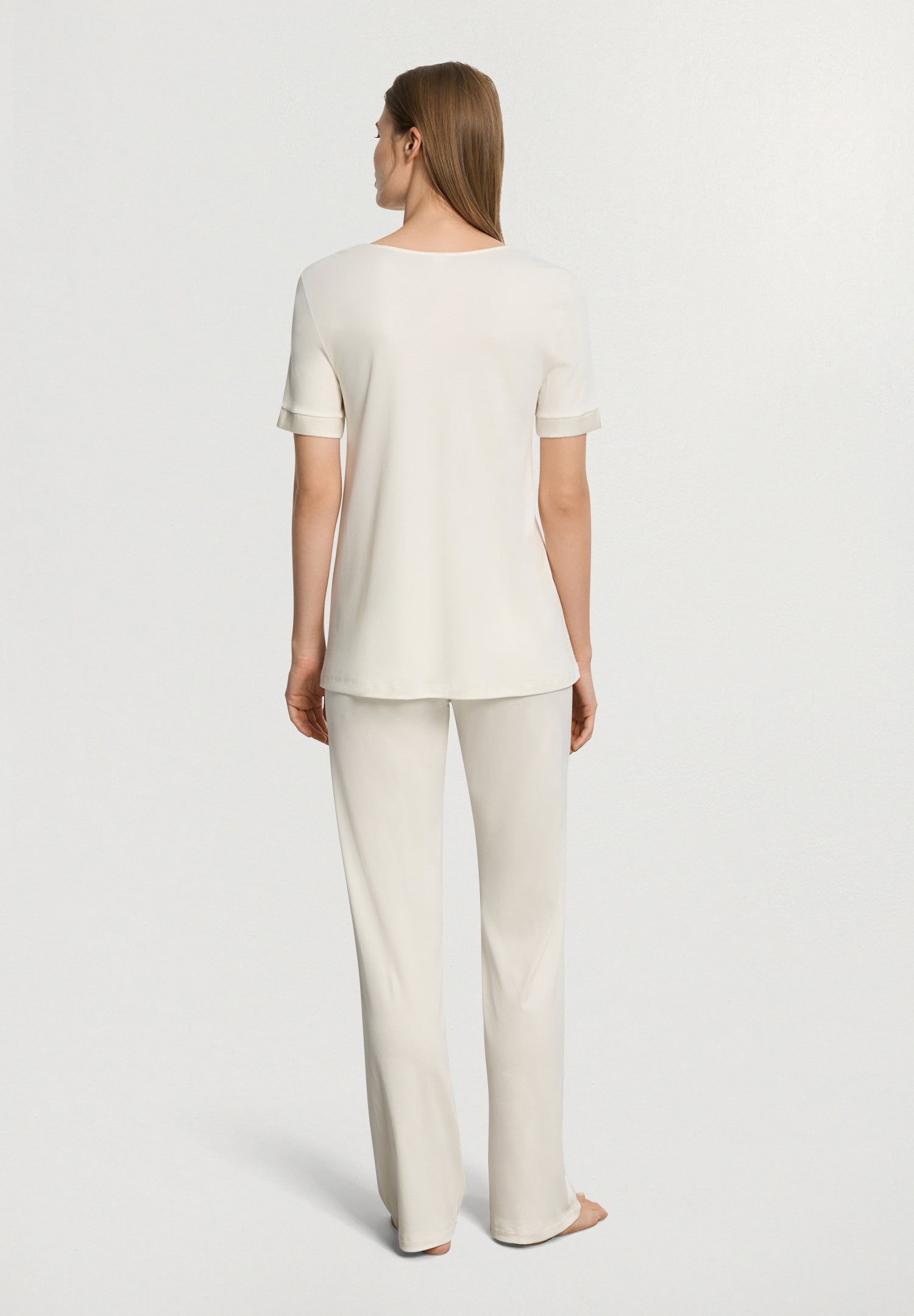 Anilla L/Slv Pajama | Misty White 74817-2123
