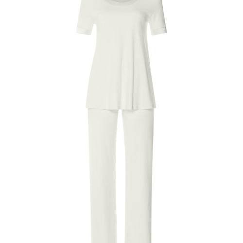 Anilla L/Slv Pajama | Misty White 74817-2123