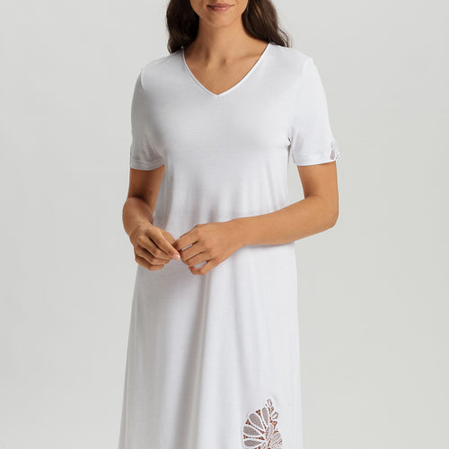 Belina V-Neck Cotton Nightgown | White 74823-101