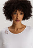 Belina Round Neck Cotton Nightgown | White 74824-101