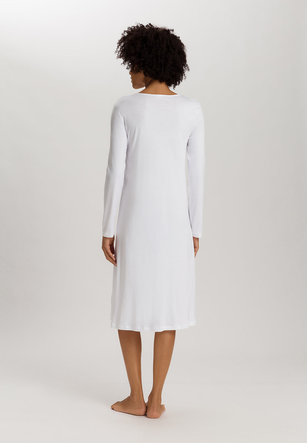 Belina Round Neck Cotton Nightgown | White 74824-101