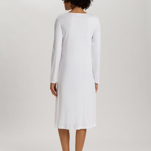 Belina Round Neck Cotton Nightgown | White 74824-101