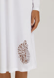 Belina Round Neck Cotton Nightgown | White 74824-101
