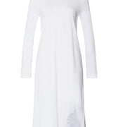 Belina Round Neck Cotton Nightgown | White 74824-101