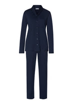 Cotton Silk L/Slv Button Front Pajama | Deep Navy 74828-1610