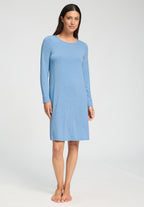 Natural Elegance Soft Jersey Nightgown | Bluebird Melange 74831-3160