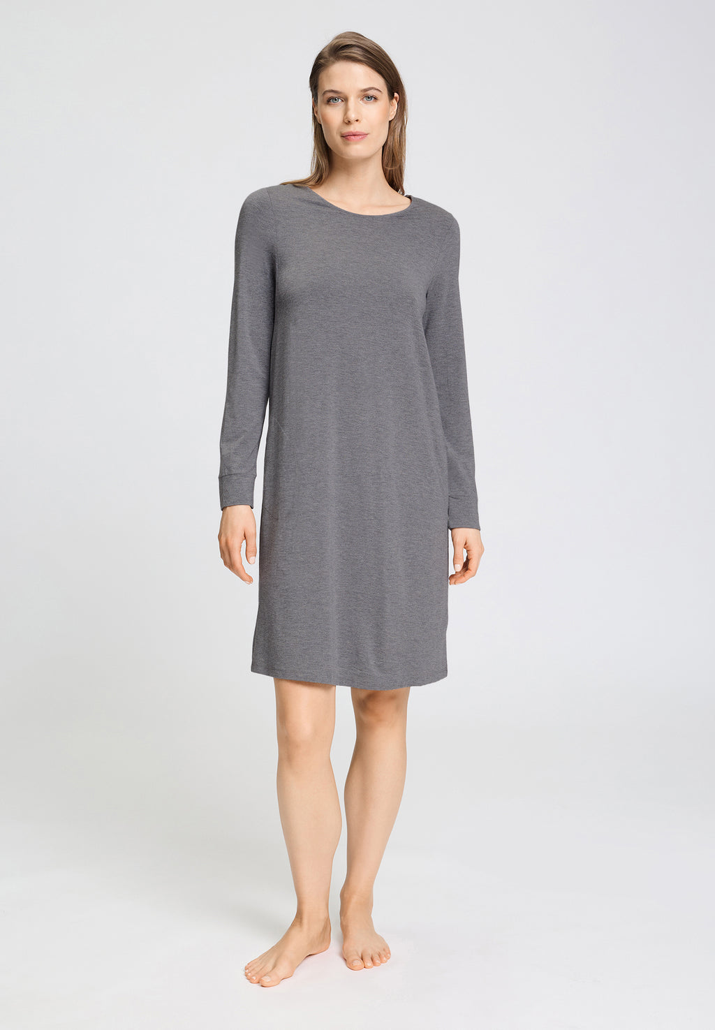 Natural Elegance Soft Jersey Nightgown | Stone Melange 74831-3169