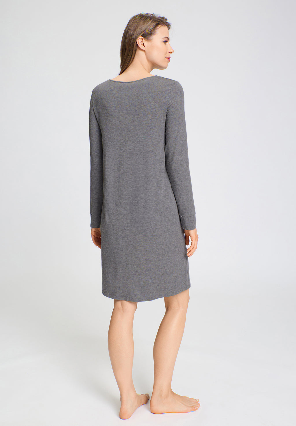 Natural Elegance Soft Jersey Nightgown | Stone Melange 74831-3169