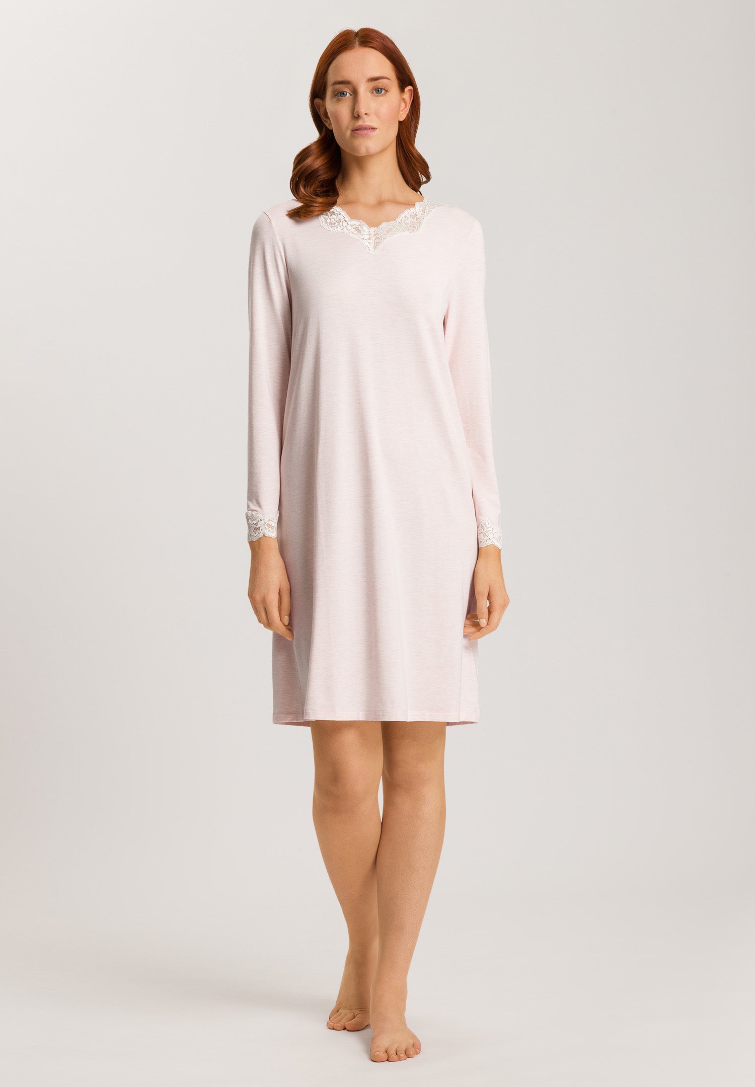 74832 Natural Elegance Long Sleeve Nightgown 100cm - 2899 Rose Melange