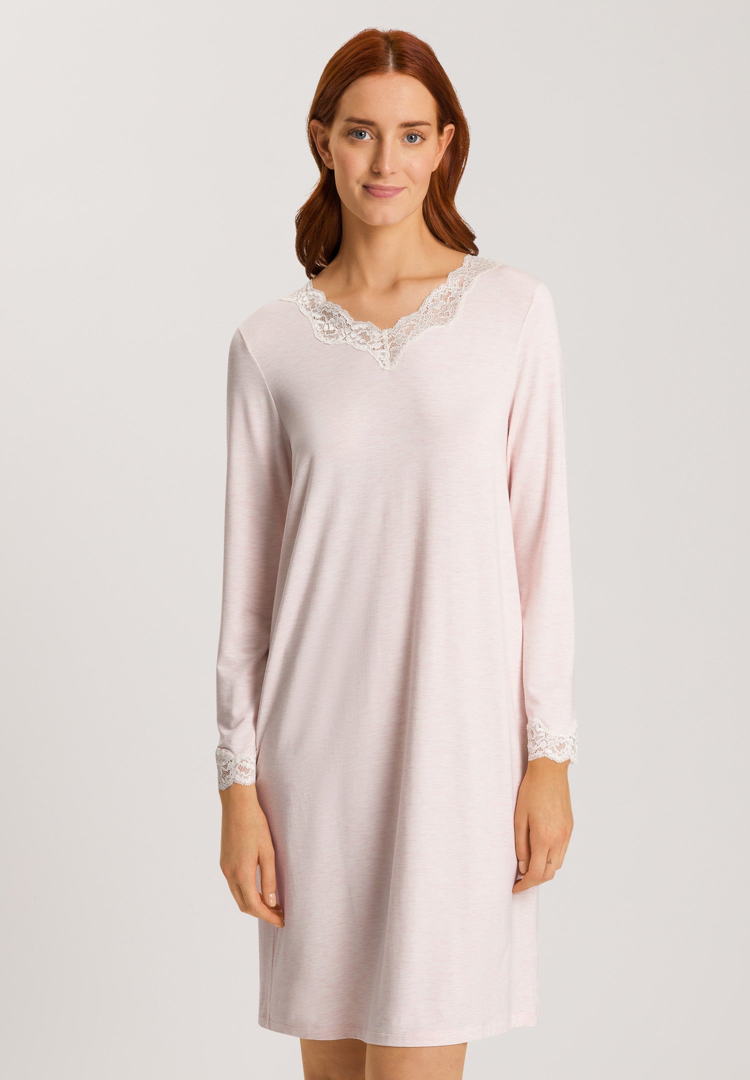 74832 Natural Elegance Long Sleeve Nightgown 100cm - 2899 Rose Melange