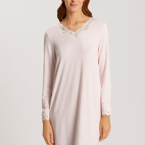 74832 Natural Elegance Long Sleeve Nightgown 100cm - 2899 Rose Melange