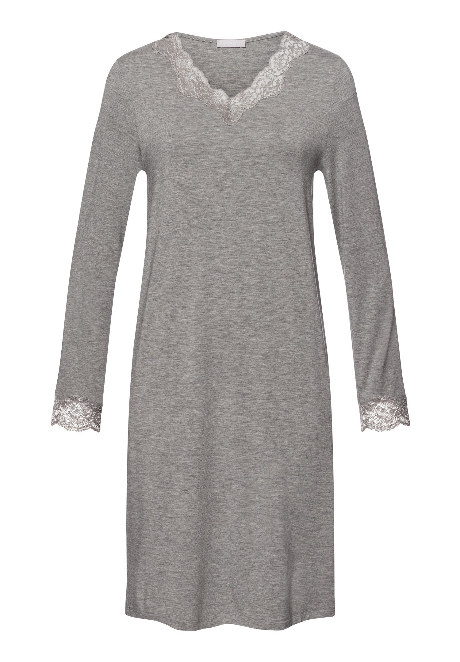 74832 Natural Elegance Long Sleeve Nightgown 100cm - 958 Grey Melange