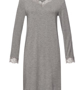 74832 Natural Elegance Long Sleeve Nightgown 100cm - 958 Grey Melange