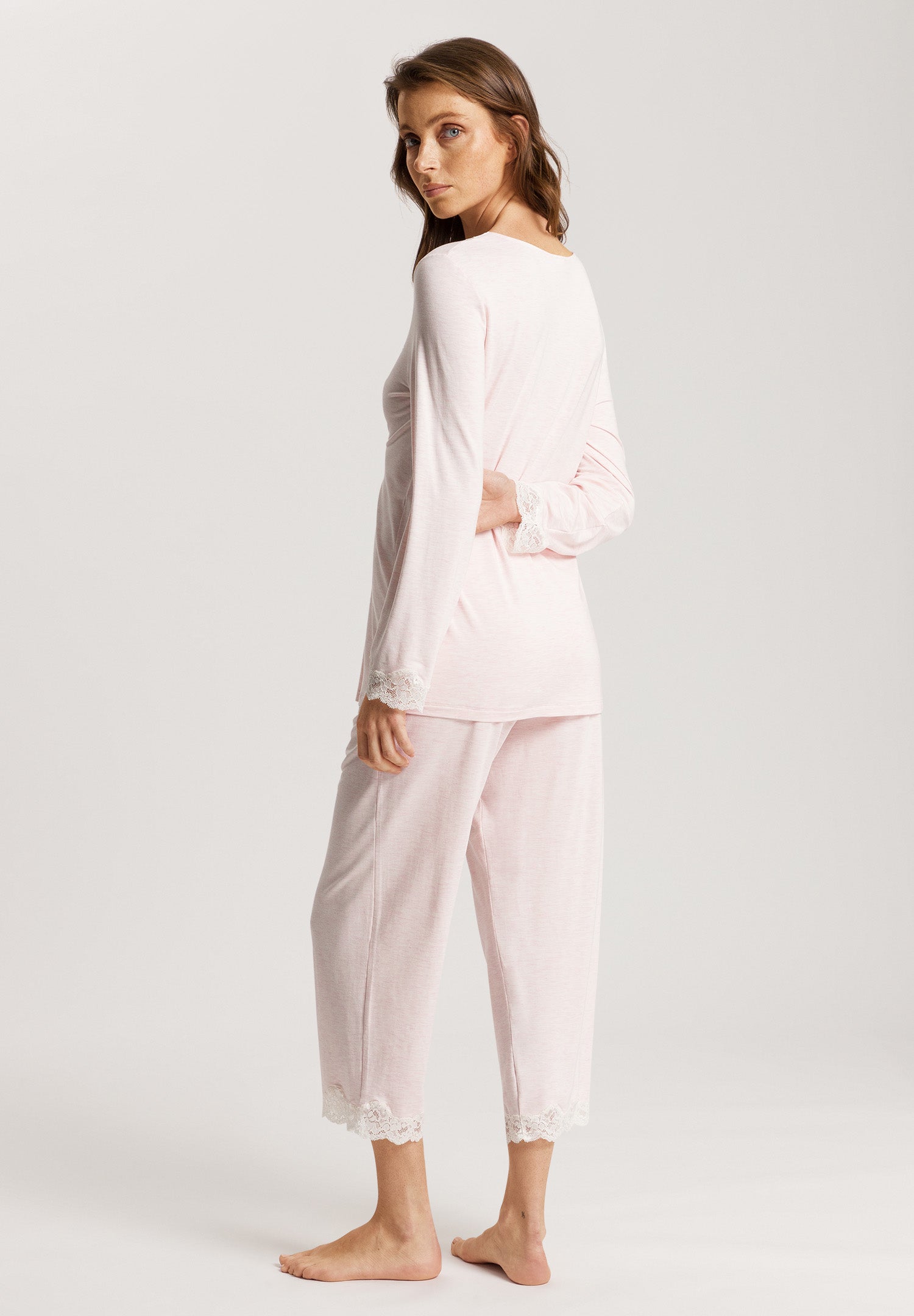 74833 Natural Elegance Long Sleeve Pajama Set - 2899 Rose Melange