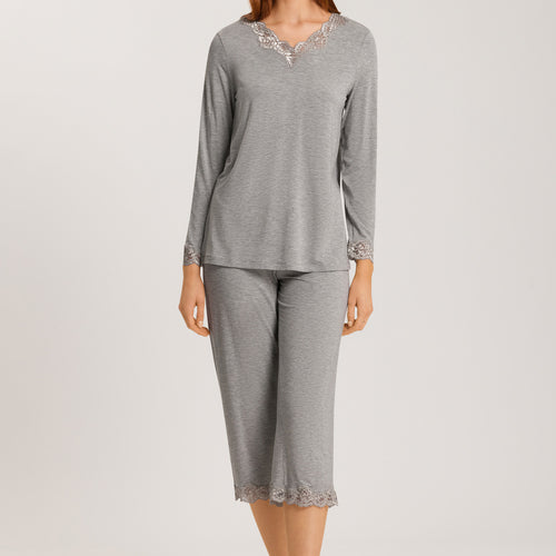 74833 Natural Elegance Long Sleeve Pajama Set - 958 Grey Melange