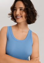 Sleep And Lounge Ribbed Cotton Tank Top | Bay Blue 74841-2542
