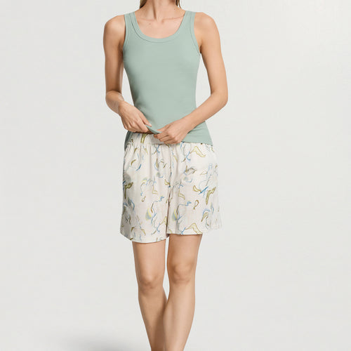 Sleep And Lounge Ribbed Cotton Tank Top | Dark Seafoam 74841-2733