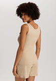 Sleep And Lounge Ribbed Cotton Tank Top | Iced Cappuccino 74841-2846