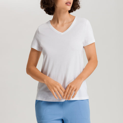 Sleep And Lounge Relaxed V-Neck Top | White 74842-101