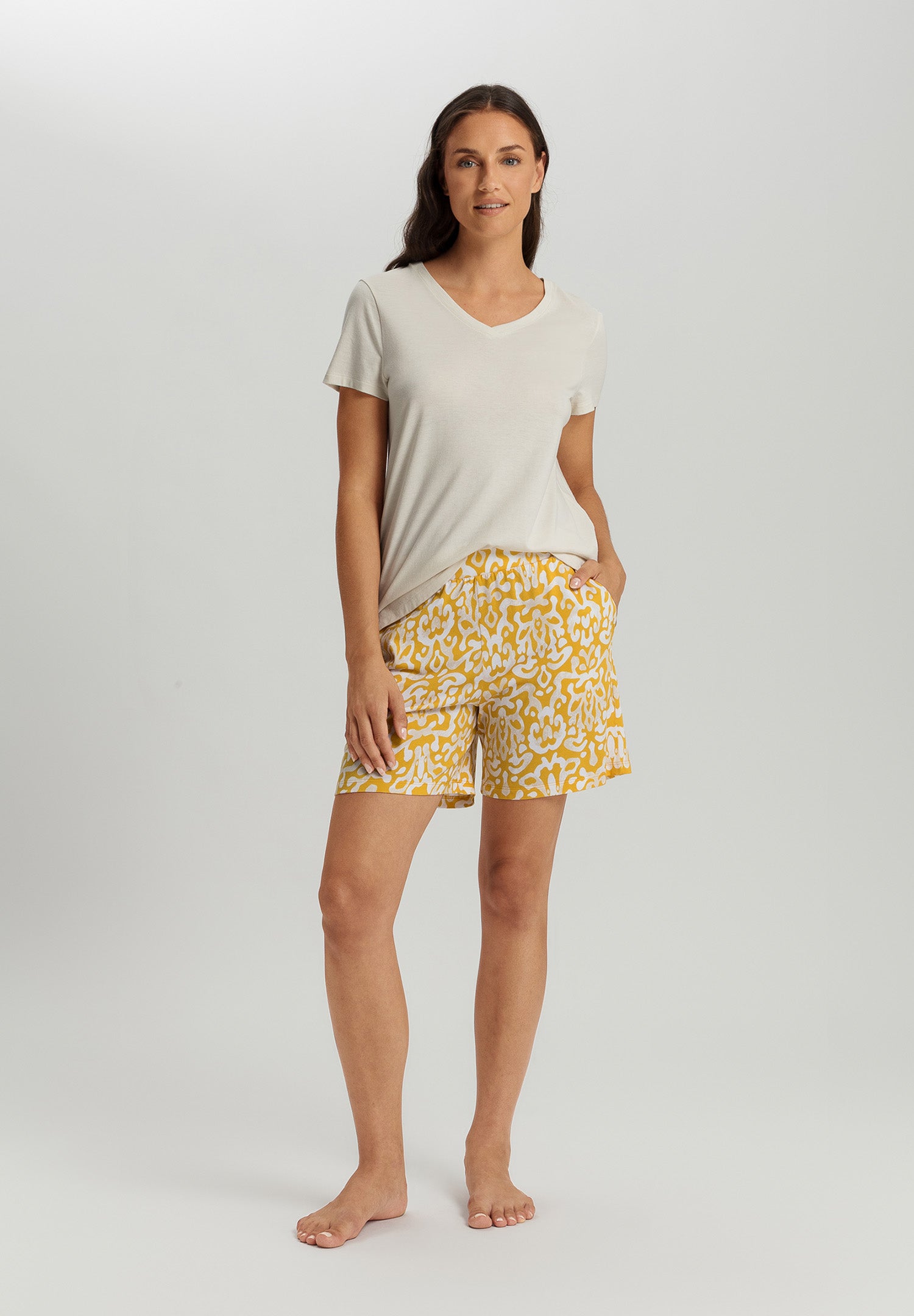 Sleep And Lounge Relaxed V-Neck Top | Quartz 74842-2121