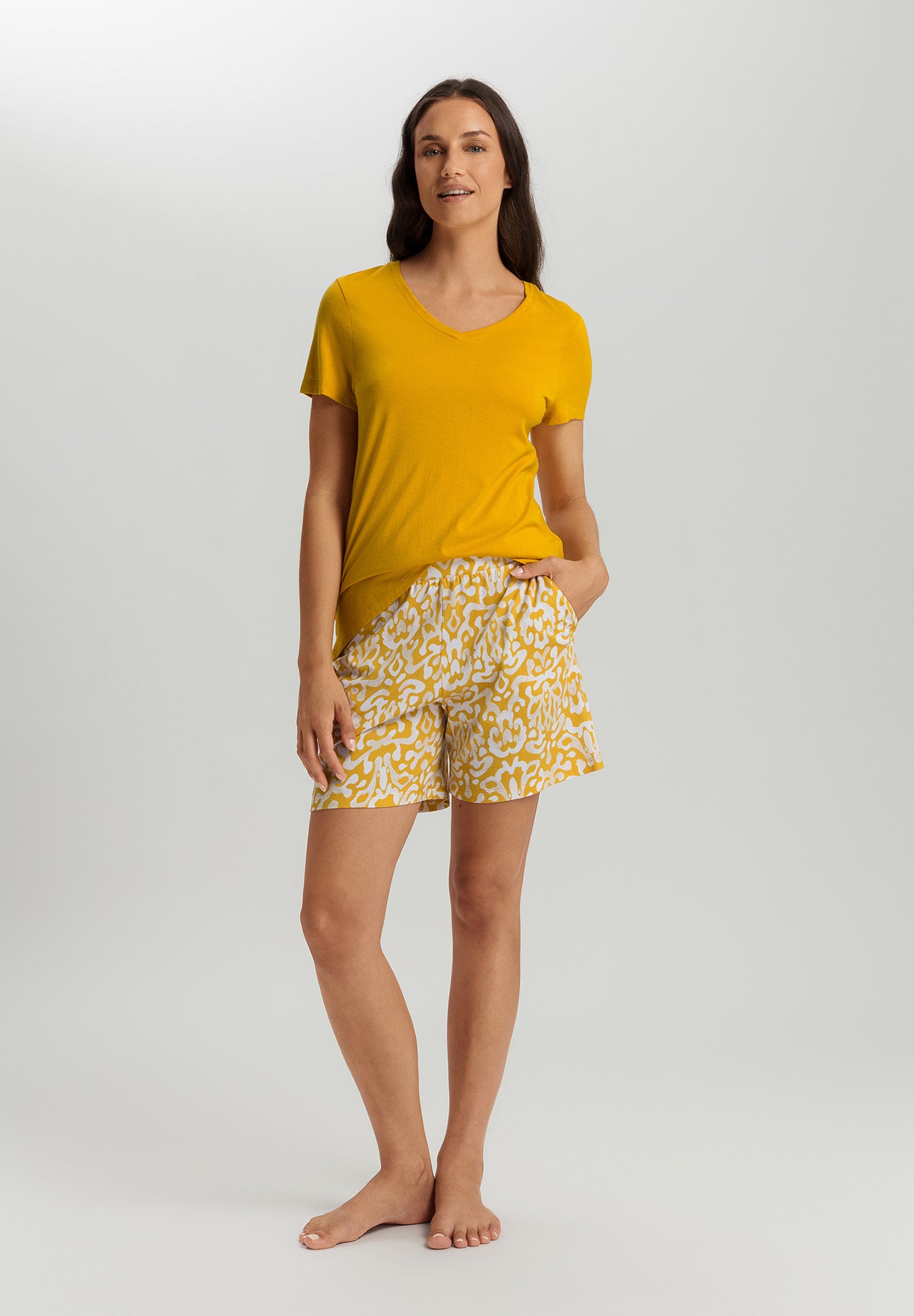 Sleep And Lounge Relaxed V-Neck Top | Sun Kiss 74842-2241