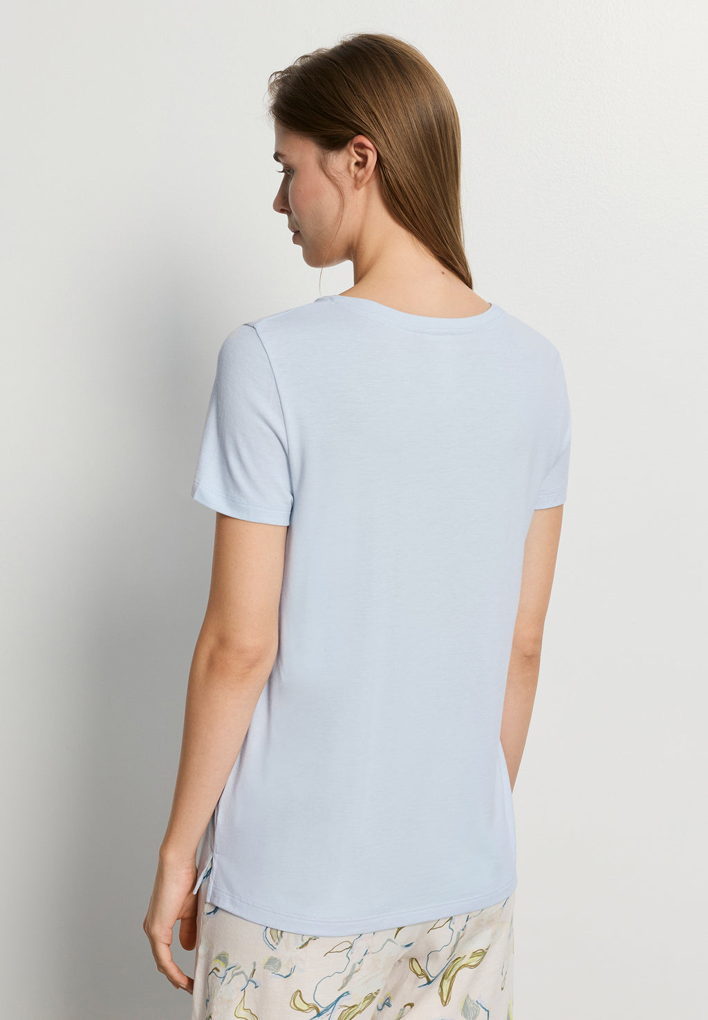Sleep And Lounge Relaxed V-Neck T-Shirt | Watery Blue 74842-2244