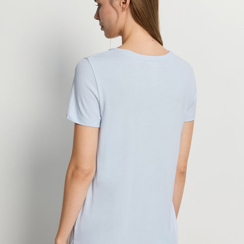 Sleep And Lounge Relaxed V-Neck T-Shirt | Watery Blue 74842-2244
