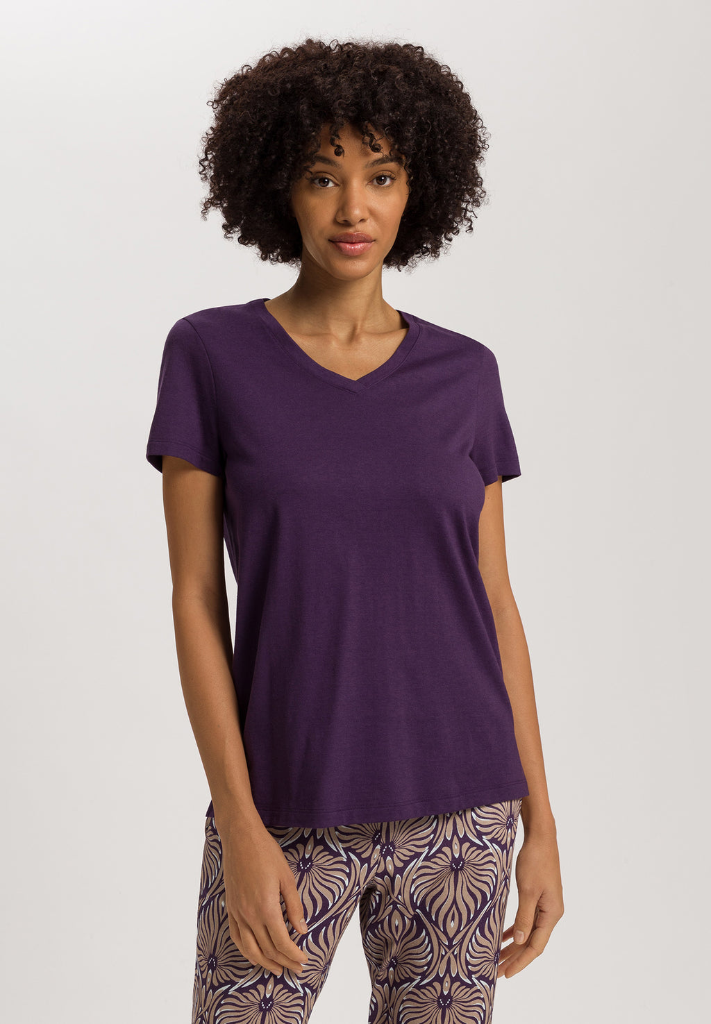 Sleep And Lounge Relaxed V-Neck T-Shirt | Amethyst 74842-2431