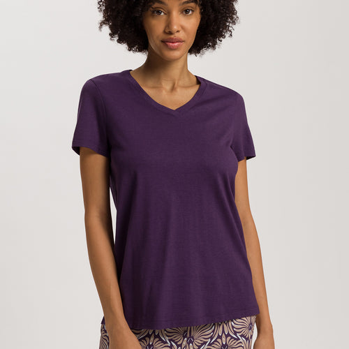 Sleep And Lounge Relaxed V-Neck T-Shirt | Amethyst 74842-2431