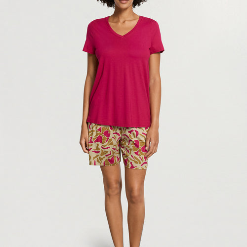 Sleep And Lounge Relaxed V-Neck T-Shirt | Light Sangria 74842-2465