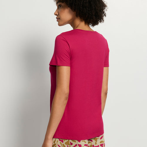 Sleep And Lounge Relaxed V-Neck T-Shirt | Light Sangria 74842-2465