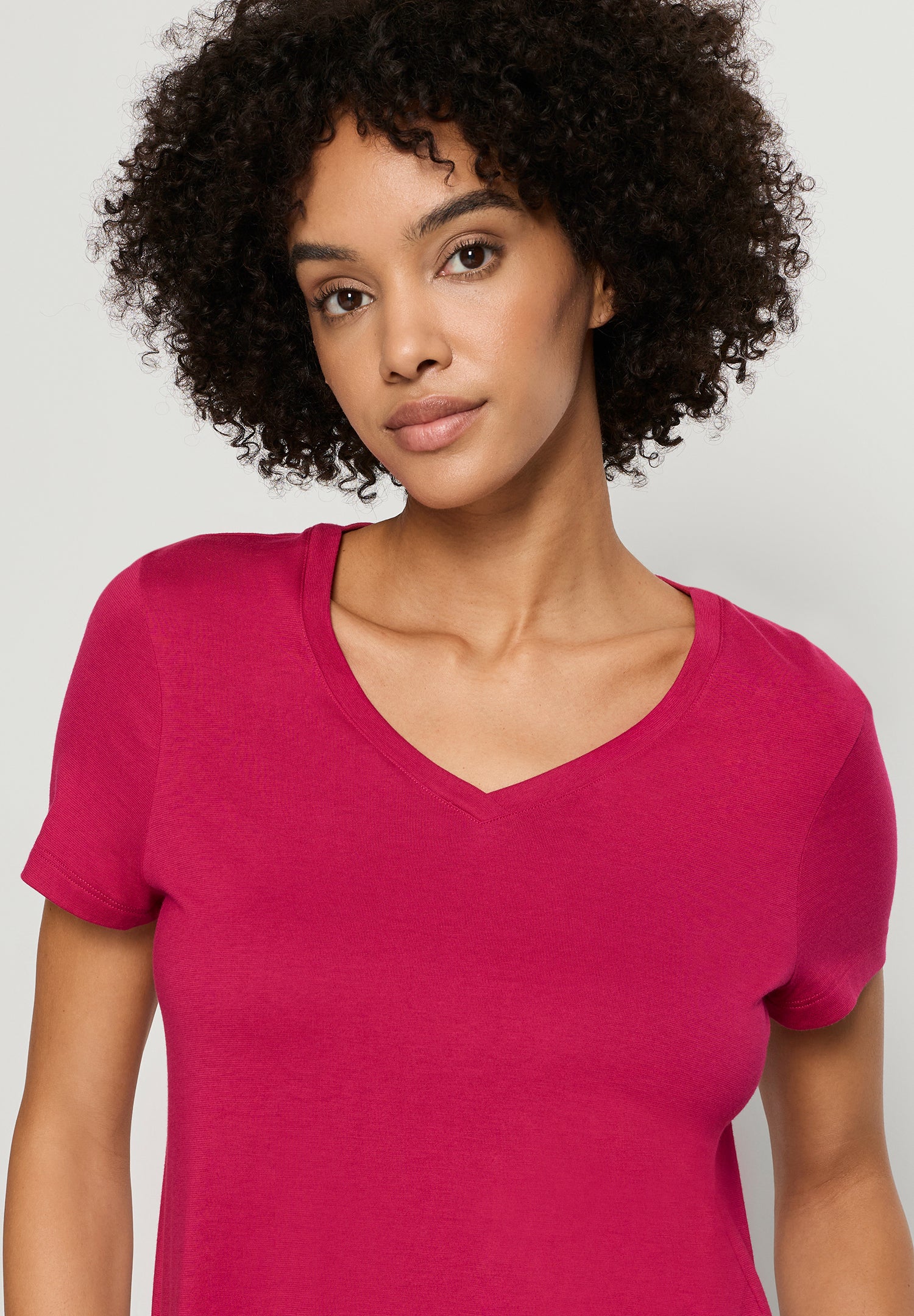 Sleep And Lounge Relaxed V-Neck T-Shirt | Light Sangria 74842-2465
