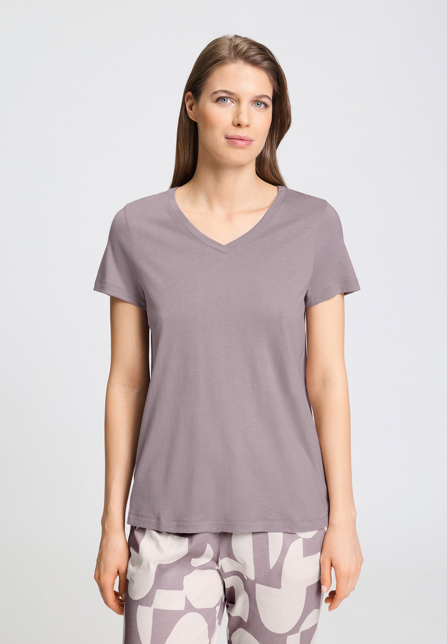 Sleep And Lounge Relaxed V-Neck T-Shirt | Stormy Rose 74842-2467