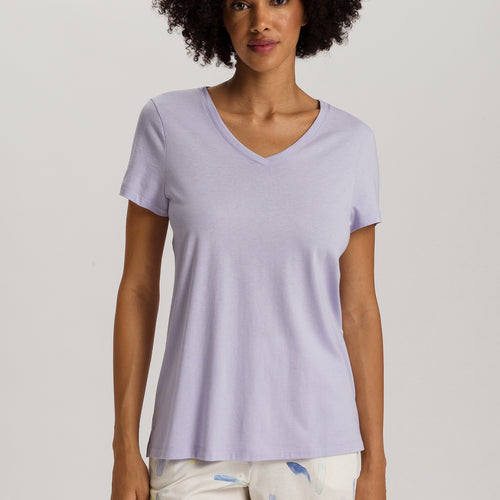 Sleep And Lounge Relaxed V-Neck Top | Purple Heather 74842-2474