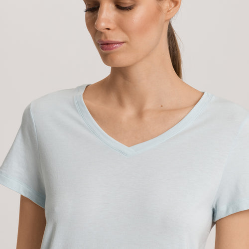 Sleep And Lounge Relaxed V-Neck Top | Delicate Blue 74842-2535