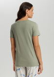 Sleep And Lounge Relaxed V-Neck Top | Crystal Green 74842-2732