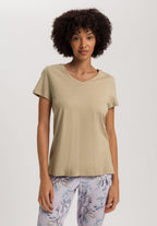 Sleep And Lounge Relaxed V-Neck Top | Lemon Pepper 74842-2810