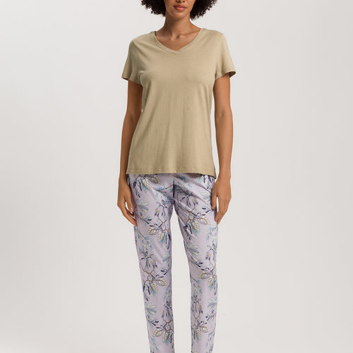 Sleep And Lounge Relaxed V-Neck Top | Lemon Pepper 74842-2810