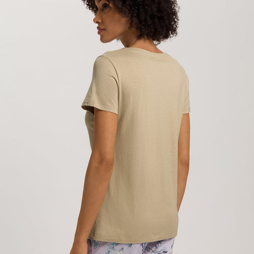 Sleep And Lounge Relaxed V-Neck Top | Lemon Pepper 74842-2810