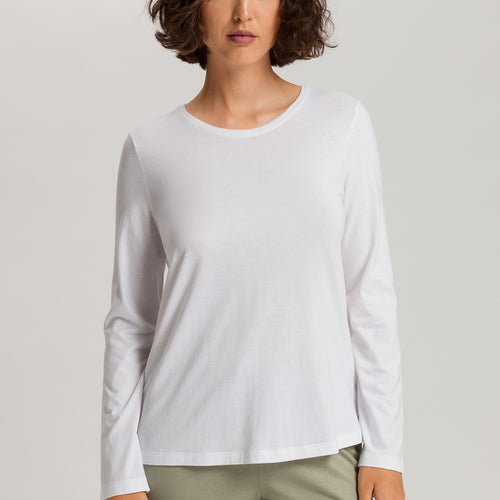 Sleep And Lounge Relaxed Round Neck Top | White 74844-101