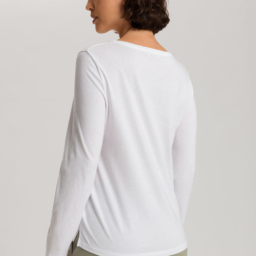 Sleep And Lounge Relaxed Round Neck Top | White 74844-101