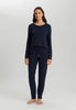 Sleep And Lounge Relaxed Round Neck Top | Deep Navy 74844-1610