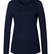 Sleep And Lounge Relaxed Round Neck Top | Deep Navy 74844-1610